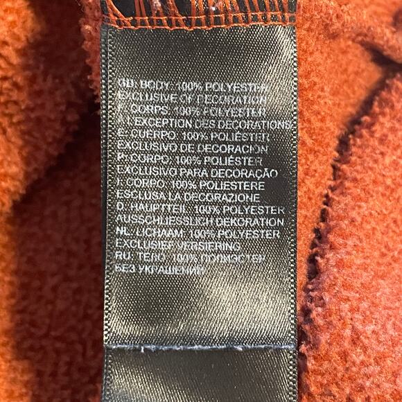 The North Face Cap Rock 1/4 Zip Fleece Pullover Mens Medium Rust Sweatshirt - Picture 7 of 9